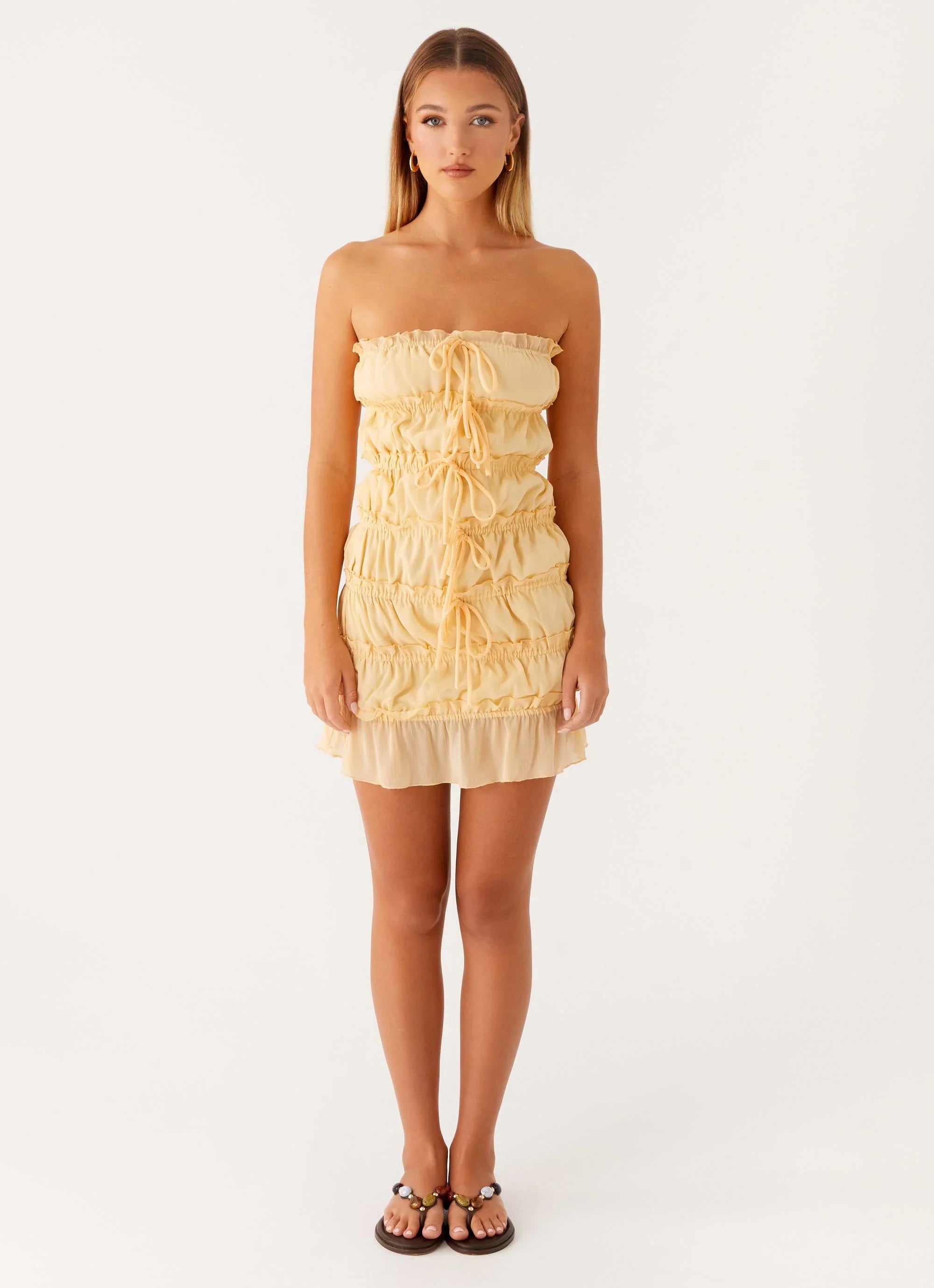 Kylan Mini Dress - Apricot
